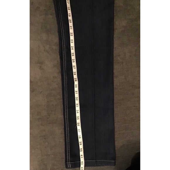 Vintage 70's Saint Germain Jeans Blue Denim Straight Leg Paris Indigo Blue - Picture 6 of 12